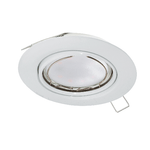 Eglo Faretto Ad Incasso Moderno Peneto In Acciaio Bianco 1 Luce Gu10 4,6W