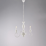 Lampadario Shabby Chic Cascina Bianco 3 Luci E14