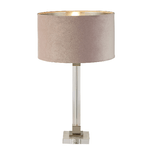 Lampada Da Scrivania Scarborough Acciaio Ottone Velluto Rosa 1 Luce E27