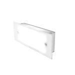 Applique Contemporanea Brick Metallo Bianco Vetro Satinato 2 Luci E27 42Cm