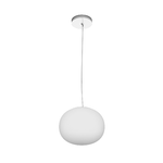 Sospensione Contemporanea Soft Metallo Cromo Vetro Acidato Opaco 1 Luce E14