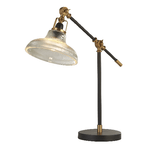 Lampada Da Scrivania Contemporanea Berwick Acciaio Nero Oro 1 Luce E14