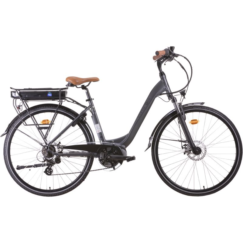 i-Bike-Urban-600-Bicicletta-Elettrica-a-Pedalata-Assistita-Unisex-Adulto-Grigio-Antracite