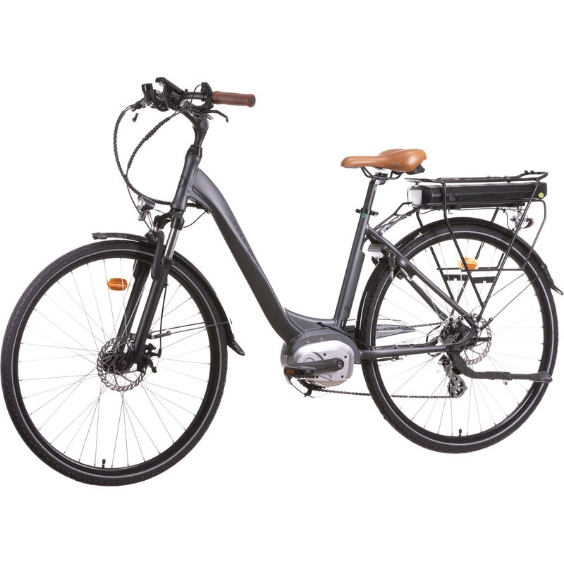 i-Bike-Urban-600-Bicicletta-Elettrica-a-Pedalata-Assistita-Unisex-Adulto-Grigio-Antracite