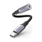 Ugreen 80154 cavo per cellulare Nero, Grigio USB C 3.5mm