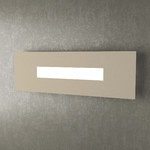 Applique Moderna Rettangolare Wally Metallo Sabbia 1 Luce 2G11 49Cm