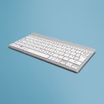 R-Go Tools Compact Break RGOCOUKWLWH tastiera Bluetooth QWERTY Inglese UK Bianco (Compact Break ergonomic - keyboard, QW