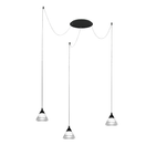 Sospensione Contemporanea Cony Metallo Nero Led 21W