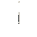 Sospensione Contemporanea Derby Foglia Argento Led 1X5+5W