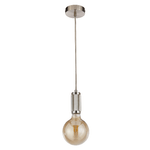 Sospensione Contemporanea Suspension Acciaio Argento 1 Luce E27