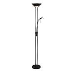 Piantana Contemporaneo Mother Child Acciaio Nero Vetro Led 15,41W 3000K