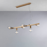 Lampadario Contemporaneo Fabian Oro 6 Luci E27