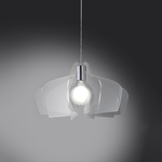 Sospensione Moderna Bellatrix 1 Luce In Metacrilato Trasparente Space Collection