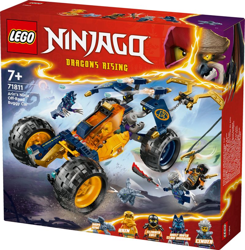 LEGO-NINJAGO-71811-Buggy-Fuoristrada-Ninja-di-Arin-Giochi-per-Bambini-7--Anni-Macchina-Giocattolo-con-Drago-e-4-Minifigure