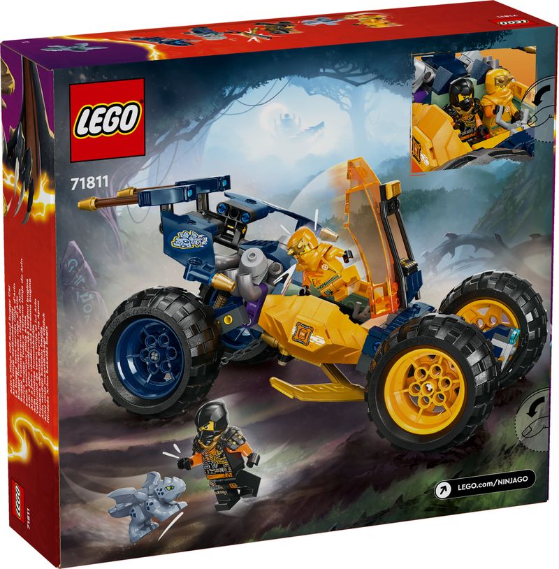 LEGO-NINJAGO-71811-Buggy-Fuoristrada-Ninja-di-Arin-Giochi-per-Bambini-7--Anni-Macchina-Giocattolo-con-Drago-e-4-Minifigure