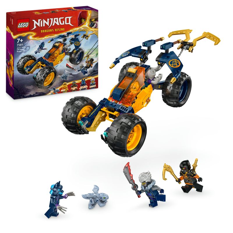 LEGO-NINJAGO-71811-Buggy-Fuoristrada-Ninja-di-Arin-Giochi-per-Bambini-7--Anni-Macchina-Giocattolo-con-Drago-e-4-Minifigure