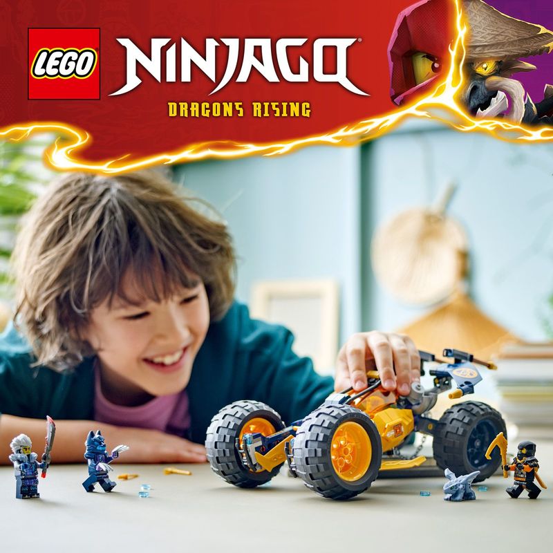 LEGO-NINJAGO-71811-Buggy-Fuoristrada-Ninja-di-Arin-Giochi-per-Bambini-7--Anni-Macchina-Giocattolo-con-Drago-e-4-Minifigure