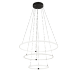 Lampadario Moderno Revolve Acciaio Bianco Policarbonato Nero Led 59,81W 3000K