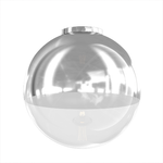 Plafoniera Contemporanea Target Metallo Cromo Vetro Cromo Trasp 1 Luce E27 40Cm