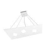 Sospensione Moderna Note Metallo Bianco 3 Luci Gx53