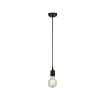 Sospensione Contemporanea Adjustable Acciaio Nero Alluminio 1 Luce E27