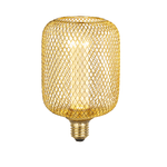 Lampadina Contemporanea Rete Metallica Acciaio Oro E27 3,5W 1800K