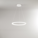 Lampadario A Sospensione Contemporaneo Edge Alluminio Bianco Led Integrato 66W