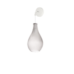 Top Light Applique Contemporanea Drop Metallo Grigio Vetro 1 Luce E14