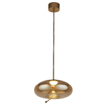 Lampadario Contemporaneo Lisbona Acciaio Ottone Vetro Led 6W 2700K