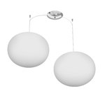 Top Light Sospensione Contemp Decentratori Soft Metallo Cromo Vetro Opaco 2 Luci E27 35Cm