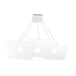 Sospensione Moderna Echo Metallo Bianco 3 Luci Gx53