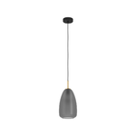 Lampadario Contemporaneo Alobrase 1 Luce Acciaio Nero E Ottone