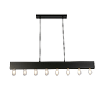 Lampadario Industrial-Nordico Pianoforte Acciaio Nero 8 Luci E27