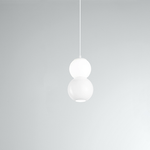 Sospensione Moderna Per Sistema In Binario Bianco Led 2 Sfere