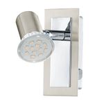 Eglo Spot Moderno Rottelo In Acciaio Nichel Satinato 1 Luce Gu10 4,6W Ip20