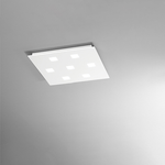 Plafoniera In Metallo Moderna Pixel Bianco 7 Luci