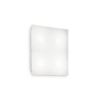 Plafoniera Moderna Flat Metallo Bianco 1 Luce Gx53 9W 3000K Luce Calda