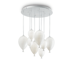 Sospensione Moderna Clown Metallo Bianco 8 Luci G9 3W 3000K Luce Calda