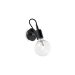 Applique Moderna Edison Metallo Nero 1 Luce E27