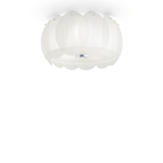 Ideal Lux Plafoniera Moderna Ovalino Vetro Bianco 5 Luci E27