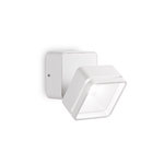 Applique Moderna Square Omega Metallo Bianco Led 7W 4000K Luce Naturale