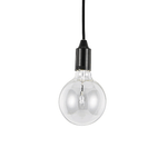 Sospensione Moderna Edison Metallo Nero 1 Luce E27 8W 3000K Luce Calda