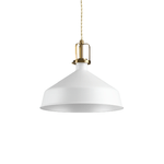 Sospensione Industrial-Minimal Eris-2 Metallo Bianco 1 Luce E27