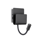 Applique Moderna Probe Metallo Nero 2 Luci 9W 3000K Luce Calda