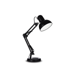 Lampada Da Scrivania-Ufficio Moderna Kelly Metallo Nero 1 Luce E27