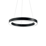 Sospensione Moderna Oracle Alluminio-Plastiche Nero Led 28W 3000K D50Cm