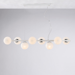 Bonetti Illumina Lampadario Contemporaneo Adrian Bianco Cromo 8 Luci E14