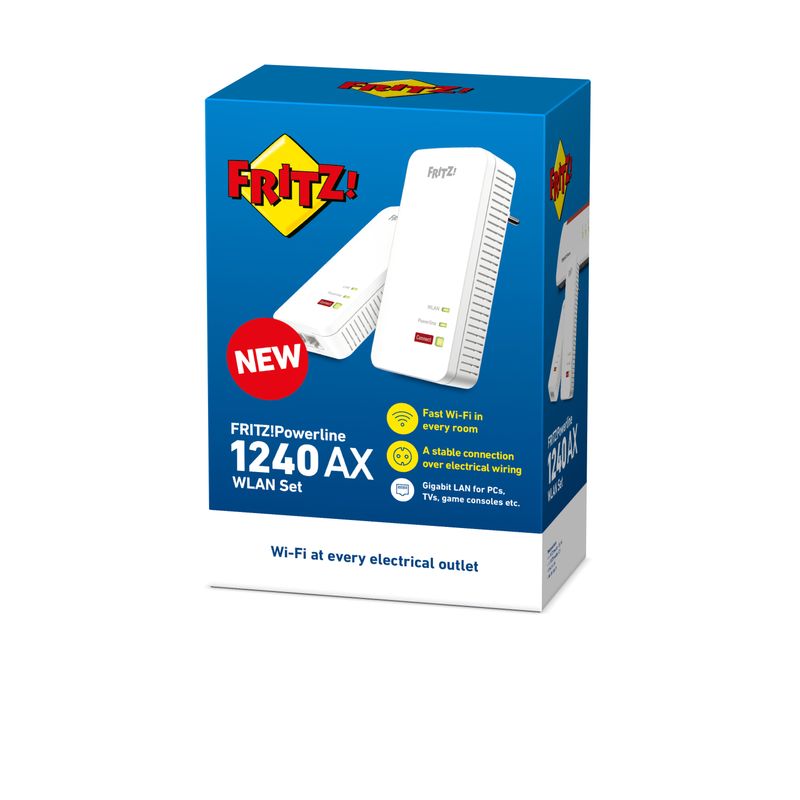 FRITZ-Powerline-1240-AX-WLAN-Set-1200-Mbit-s-Collegamento-ethernet-LAN-Wi-Fi-Bianco-2-pz