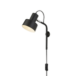 Applique Moderna Conico Acciaio Bianco Nero 1 Luce E14