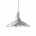 Ferroluce Lampadario Classico Belluno Ceramica E Ottone Decorato Filo Blu 1 Luce E27